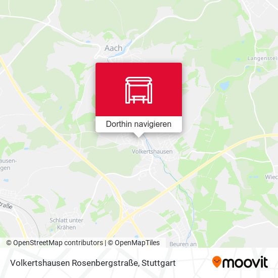 Volkertshausen Rosenbergstraße Karte