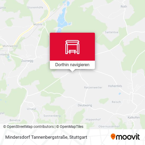 Mindersdorf Tannenbergstraße Karte