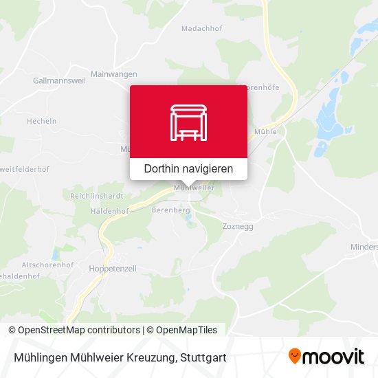 Mühlingen Mühlweier Kreuzung Karte