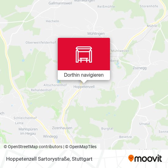 Hoppetenzell Sartorystraße Karte