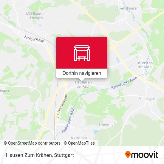 Hausen Zum Krähen Karte