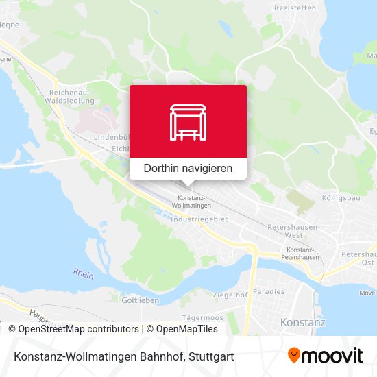 Konstanz-Wollmatingen Bahnhof Karte