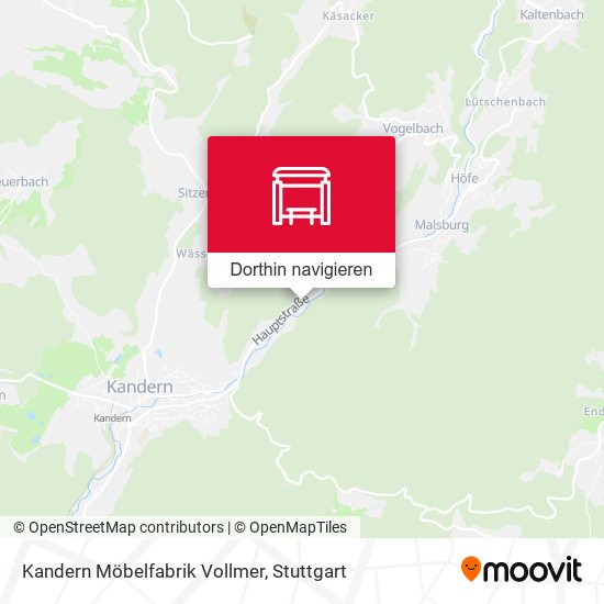 Kandern Möbelfabrik Vollmer Karte