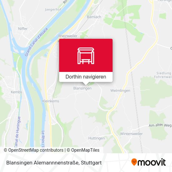 Blansingen Alemannnenstraße Karte