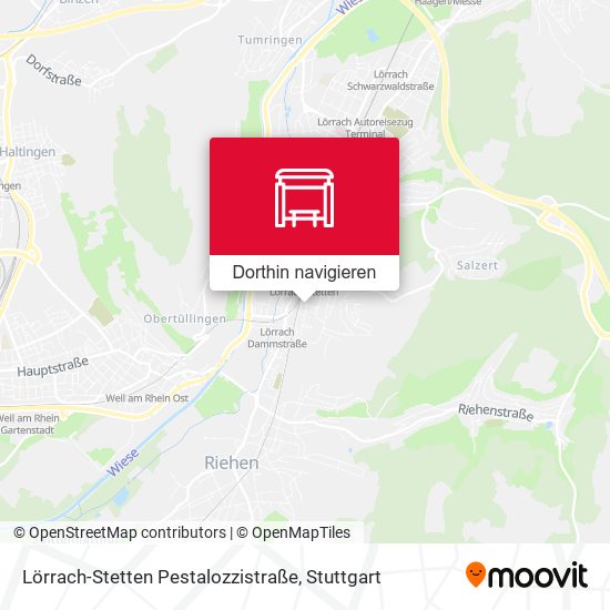 Lörrach-Stetten Pestalozzistraße Karte