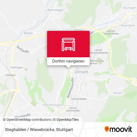 Steghalden / Wiesebrücke Karte