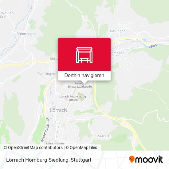 Lörrach Homburg Siedlung Karte