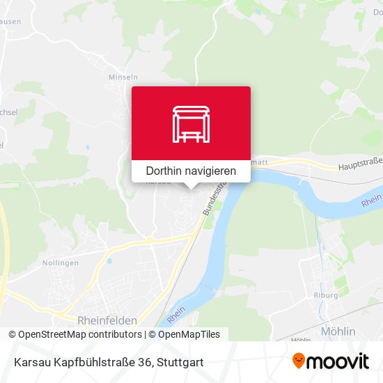 Karsau Kapfbühlstraße 36 Karte