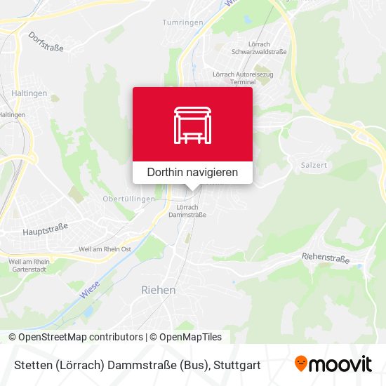 Stetten (Lörrach) Dammstraße (Bus) Karte