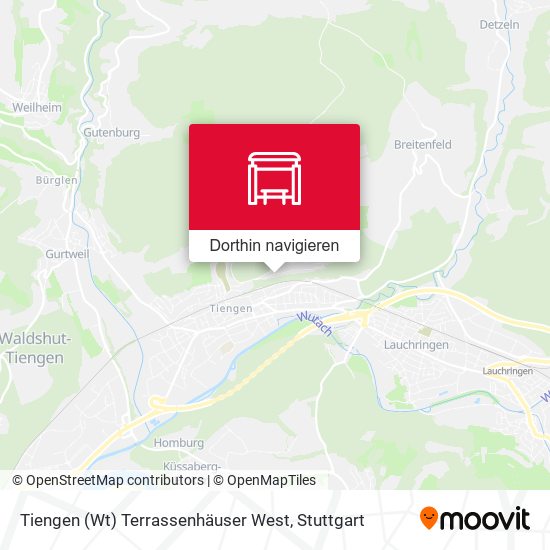 Tiengen (Wt) Terrassenhäuser West Karte