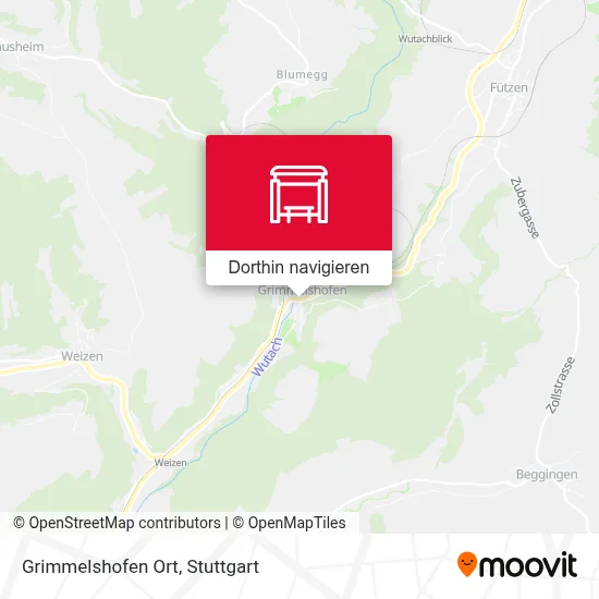 Grimmelshofen Ort Karte