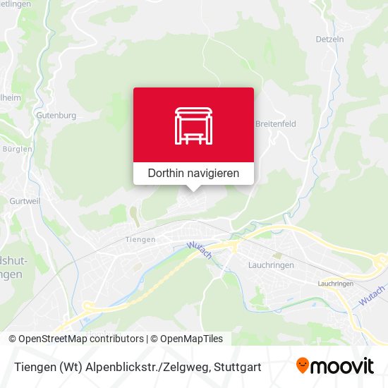 Tiengen (Wt) Alpenblickstr. / Zelgweg Karte