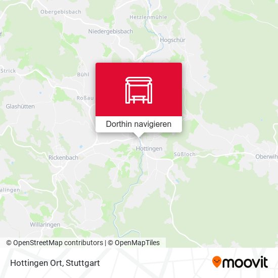 Hottingen Ort Karte