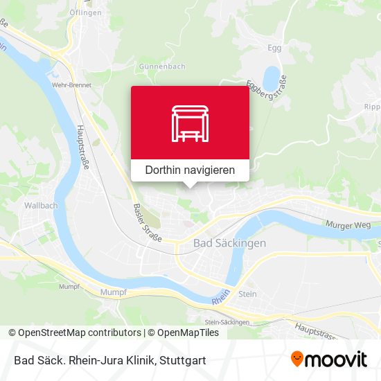 Bad Säck. Rhein-Jura Klinik Karte