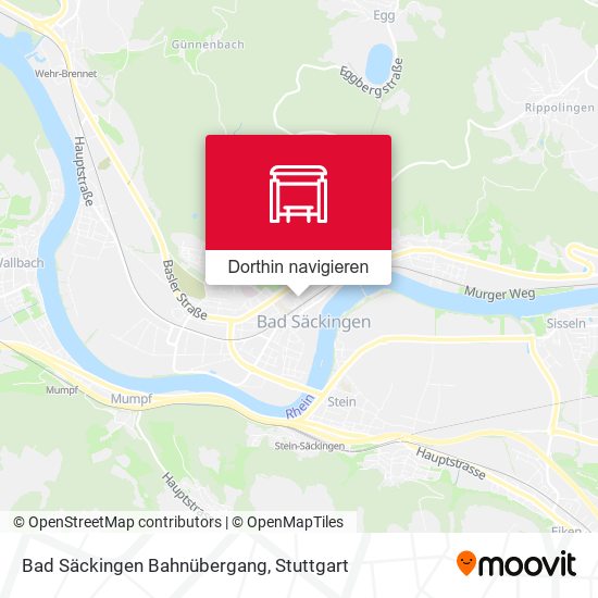 Bad Säckingen Bahnübergang Karte