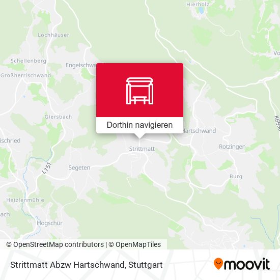 Strittmatt Abzw Hartschwand Karte