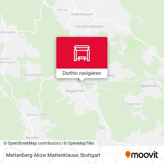 Mettenberg Abzw Mattenklause Karte