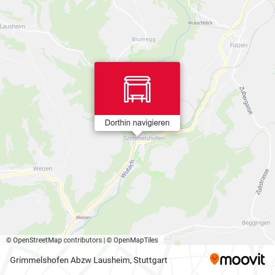 Grimmelshofen Abzw Lausheim Karte
