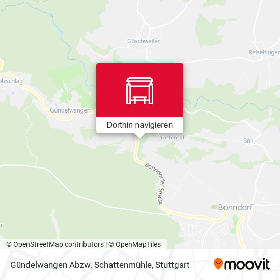 Gündelwangen Abzw. Schattenmühle Karte