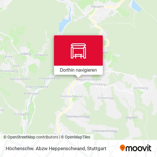 Höchenschw. Abzw Heppenschwand Karte