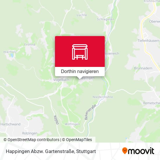 Happingen Abzw. Gartenstraße Karte