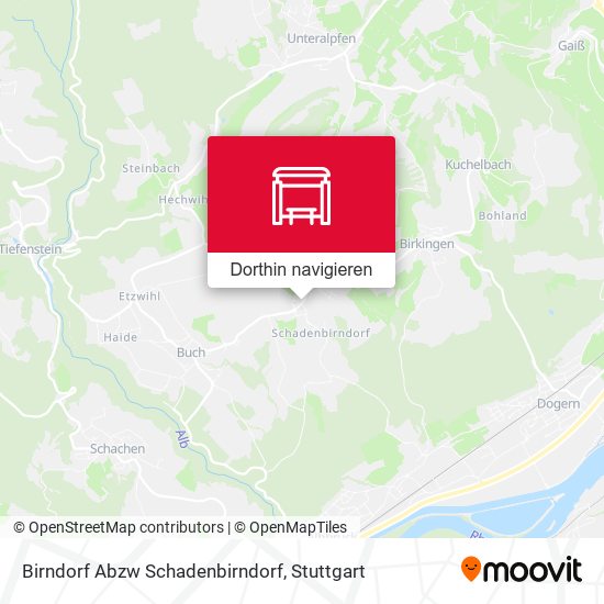 Birndorf Abzw Schadenbirndorf Karte