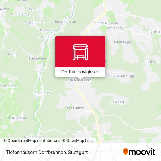 Tiefenhäusern Dorfbrunnen Karte