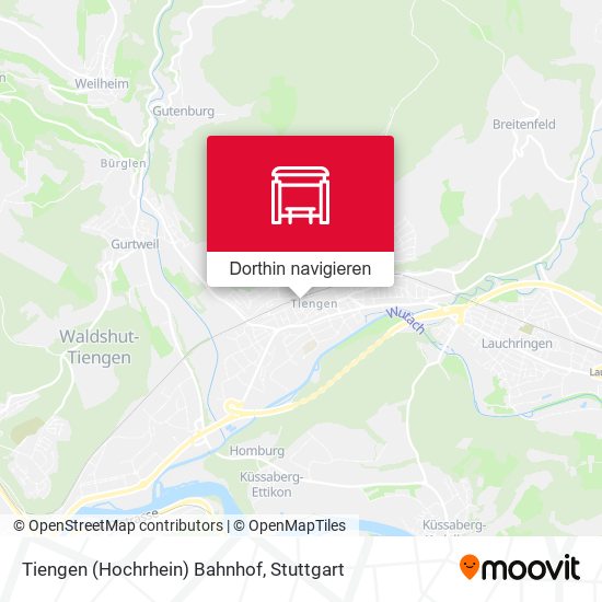 Tiengen (Hochrhein) Bahnhof Karte
