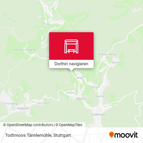 Todtmoos Tännlemühle Karte