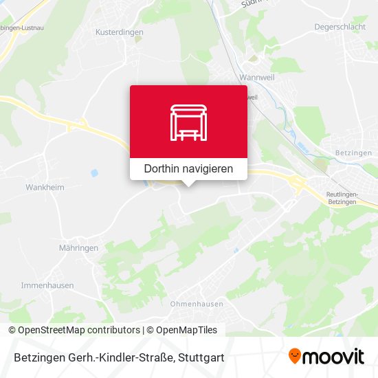 Betzingen Gerh.-Kindler-Straße Karte