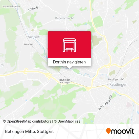 Betzingen Mitte Karte