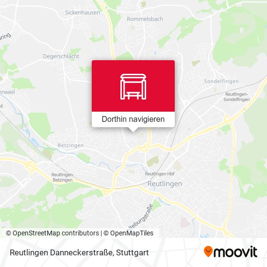 Reutlingen Danneckerstraße Karte
