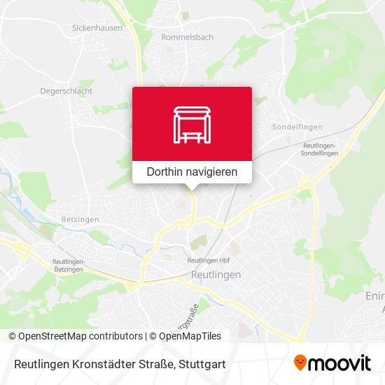 Reutlingen Kronstädter Straße Karte