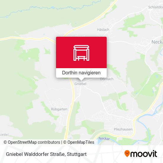 Gniebel Walddorfer Straße Karte