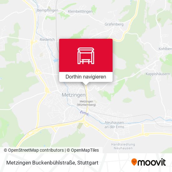 Metzingen Buckenbühlstraße Karte
