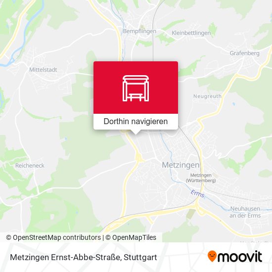 Metzingen Ernst-Abbe-Straße Karte