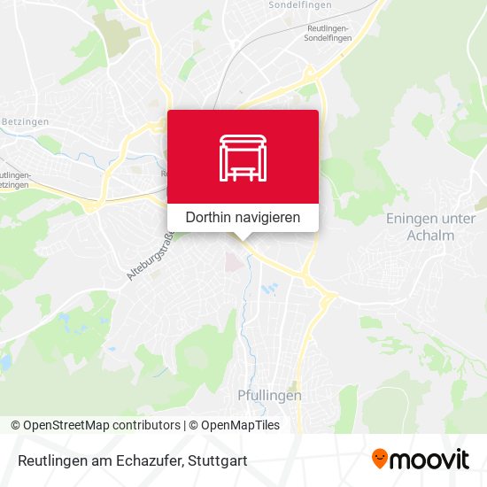 Reutlingen am Echazufer Karte