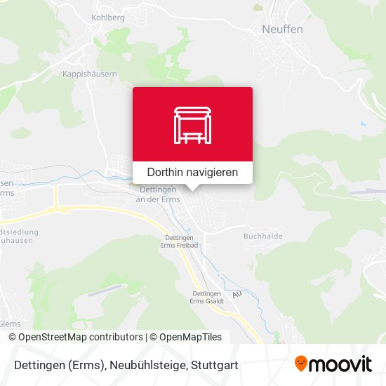 Dettingen (Erms), Neubühlsteige Karte