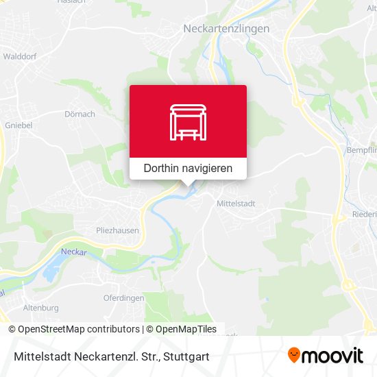 Mittelstadt Neckartenzl. Str. Karte
