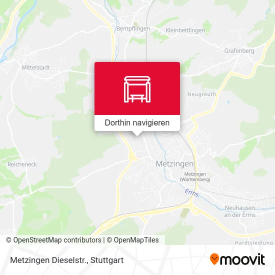 Metzingen Dieselstr. Karte
