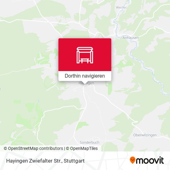 Hayingen Zwiefalter Str. Karte