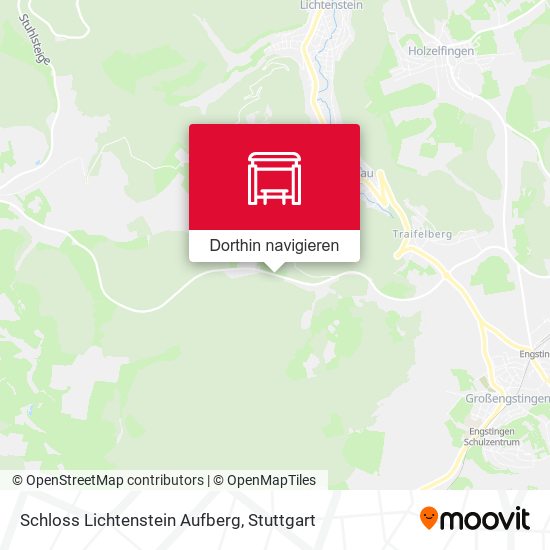 Schloss Lichtenstein Aufberg Karte