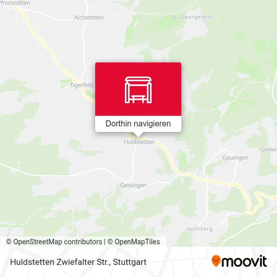 Huldstetten Zwiefalter Str. Karte
