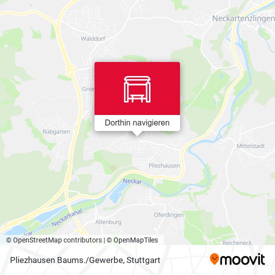 Pliezhausen Baums./Gewerbe Karte