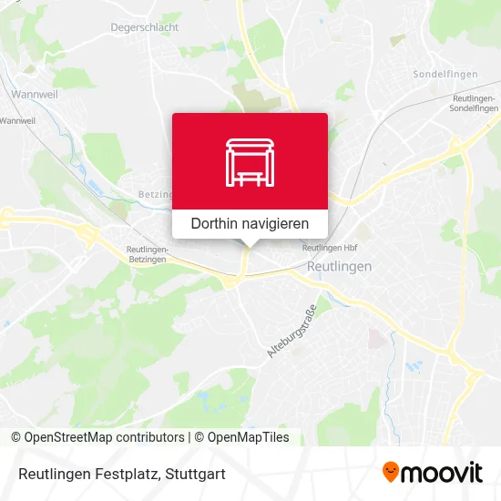Reutlingen Festplatz Karte