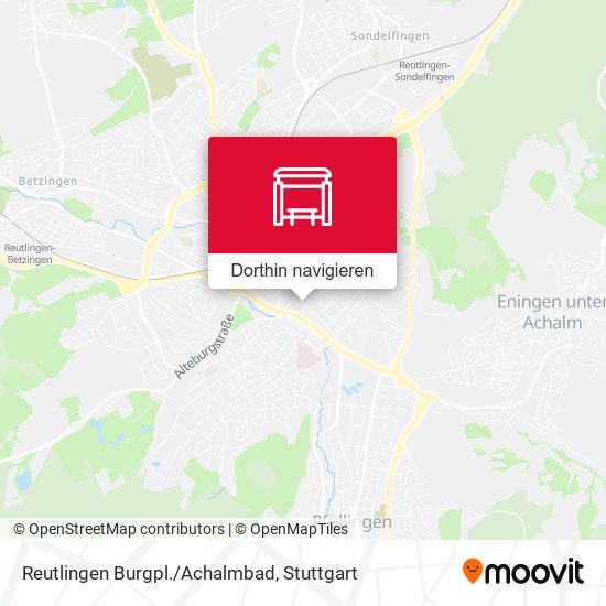 Reutlingen Burgpl./Achalmbad Karte