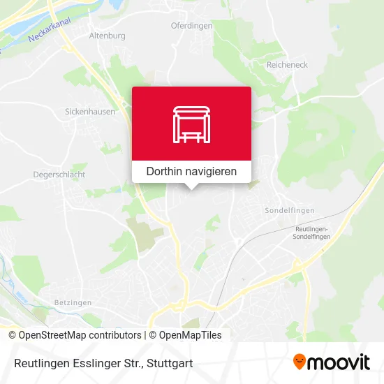 Reutlingen Esslinger Str. Karte
