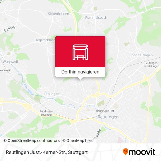 Reutlingen Just.-Kerner-Str. Karte