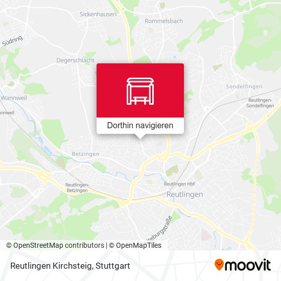 Reutlingen Kirchsteig Karte