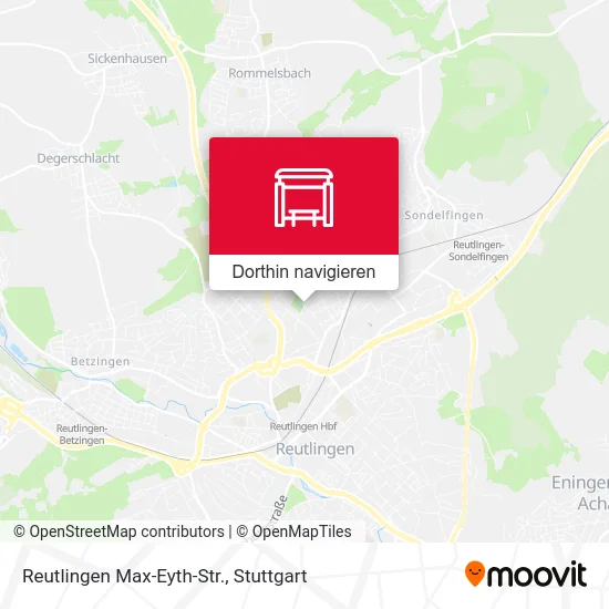 Reutlingen Max-Eyth-Str. Karte
